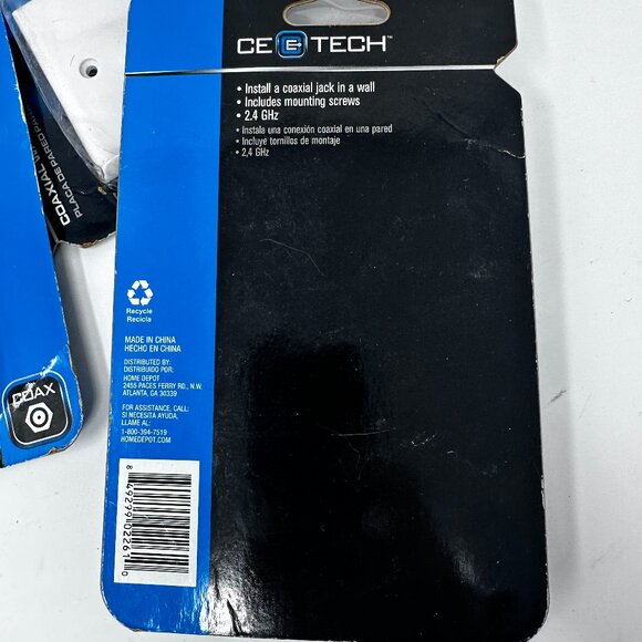 CE TECH Coaxial Cable Wall Plate - Light Almond NIB - Picture 3 of 3